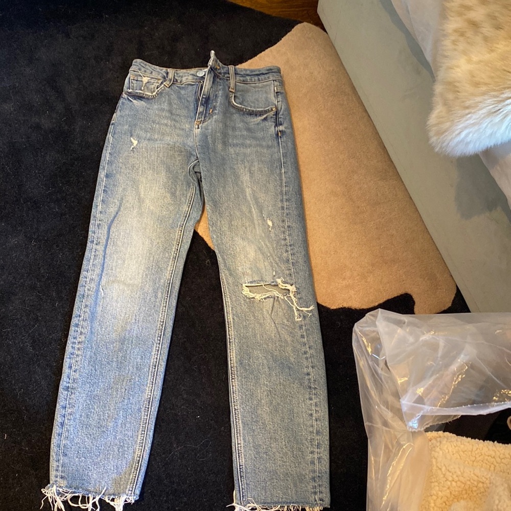High Waisted Straight Leg Jeans